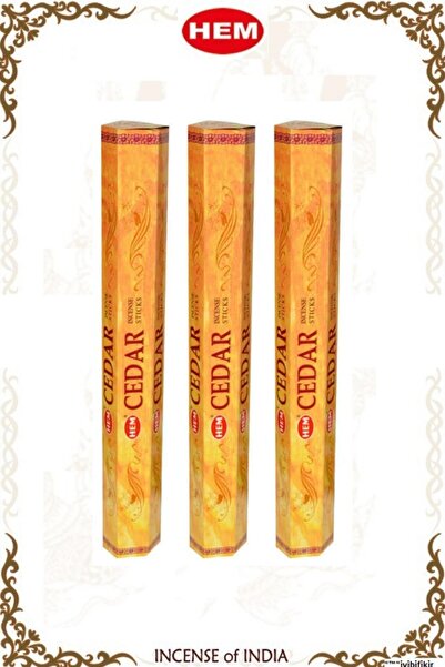 Mood Agenda Hem 3'lü Set 60 Adet Sedir Ağacı Kokulu Çubuk Tütsü - Cedar Incen...