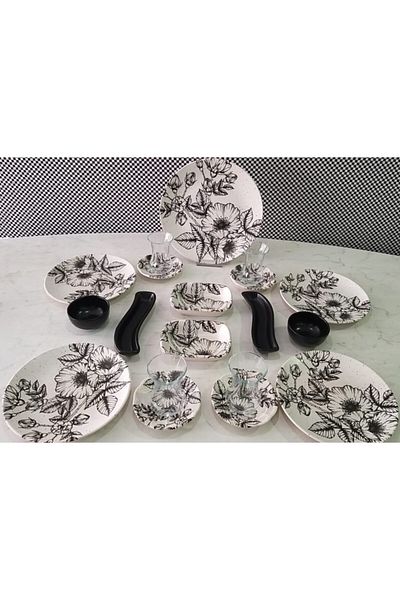 Keramika 19 Piece Breakfast Set for 4 Persons