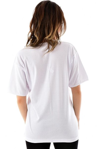 Tutku Tricou alb cu mânecă scurtă din 4 piese pentru femei Mrt0141b4