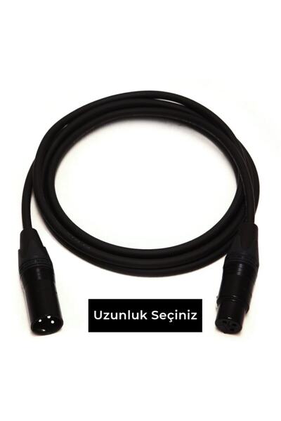 Klotz & Neutrik Tam Bakır Xlr Erkek - Xlr Dişi Black Mikrofon Kablosu Siyah -...