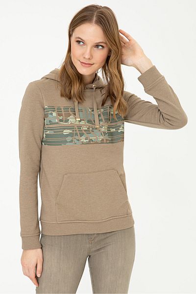 U.S. Polo Assn. Кафяв дамски суичър