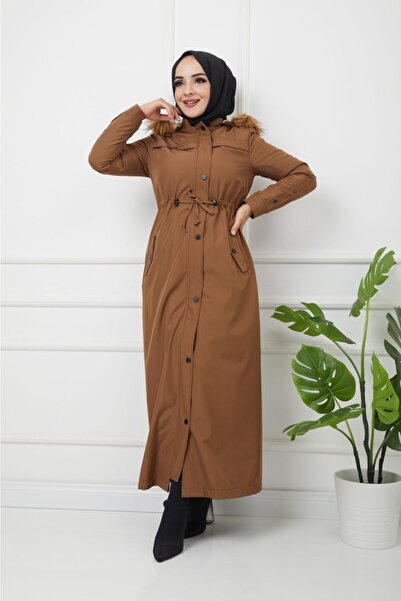 KMKkombin Jachetă lungă Tessetür Waterprof Tan Furry