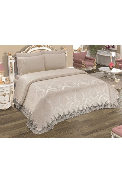 İLHANLAR Chenille Pique Set Double 6 Piece Dowry Set