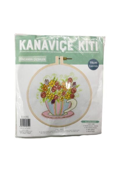 TUVA Kit de broderie în cruce Flori în ghiveci K201