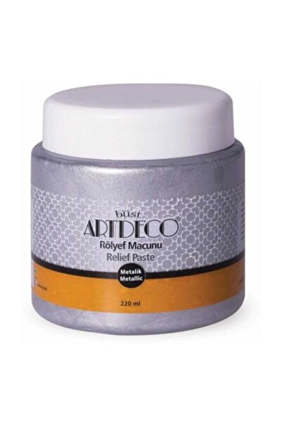 Artdeco Metalik Rölyef Macunu 22-22 Metalik Gümüş