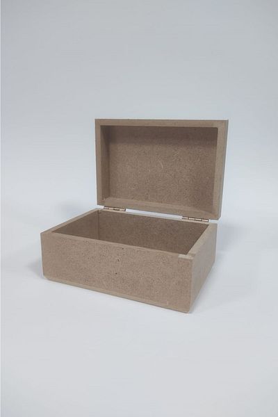 Yıldız Hobi Kırtasiye Paintable Raw MDF Rectangular Box (13x9x6.5 Cm)