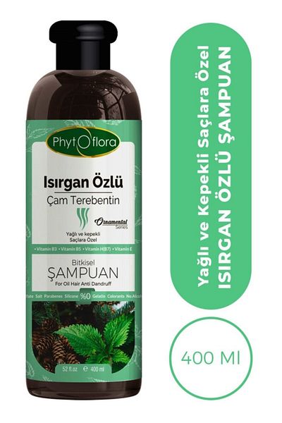 Phytoflora Salt-Free Vegetable Shampoo with Nettle Extract Special for Oily and Dandruffed Hair 400 ml