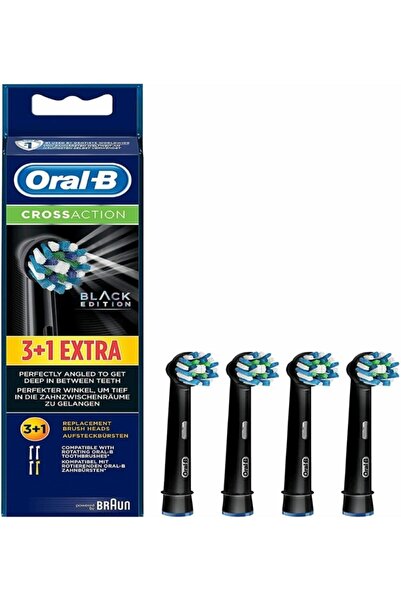Oral-B Cross Action Black Edition Siyah 3+1 Diş Fırçası Yedek Başlık
