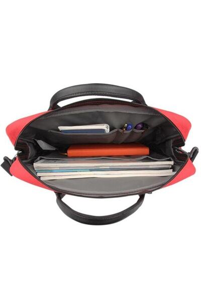 Alone Unisex Su Geçirmez Kumaş Özellikli Kırmızı Evrak Çantası 2132 Notebook Laptop Çantası