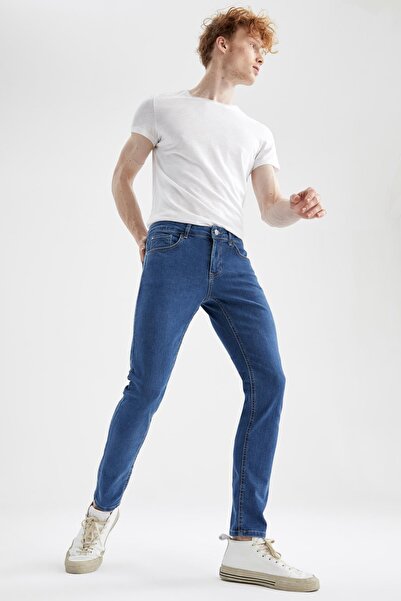 DeFacto Carlo Skinny Fit Normal Bel Dar Paça Jean Pantolon