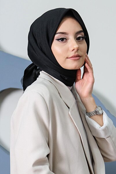 Zerruba Βαμβακερό κασκόλ Μαύρο