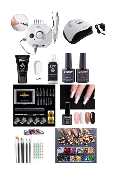YAYOGE Salon Profesyonel Kalıcı Oje Ve Poly Jel Tırnak Uzatma/ Kuru Manikür S...