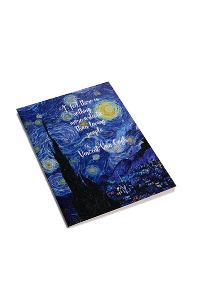 4nio Cardboard Cover Van Gogh Starry Night Notebook