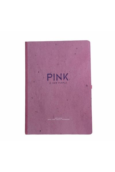 Gıpta New Notes Pink Is New Purple Hardcover 120 Sheets 17x24 Lined Notebook