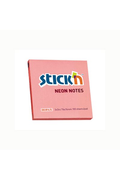 Gıpta Stickn Neon Light Pink 100 Sheets 76x76 Adhesive Note Paper (21166)