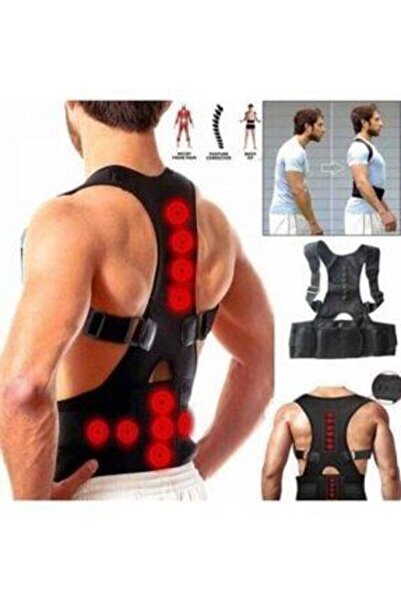 MultiFlexPro Kamburluk Önleyici Manyetik Spor Dik Duruş Korsesi Bel Omuz Sırt...