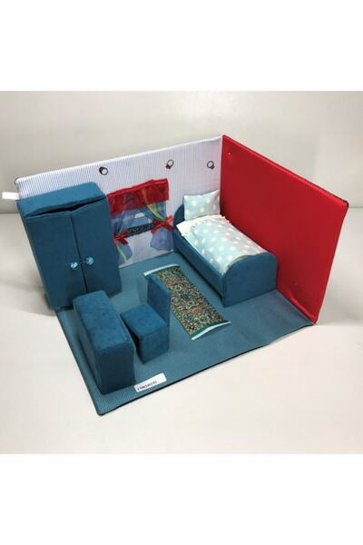 Mutti Design Oyuncak Bebek Evi Erkek Çocuk Odası