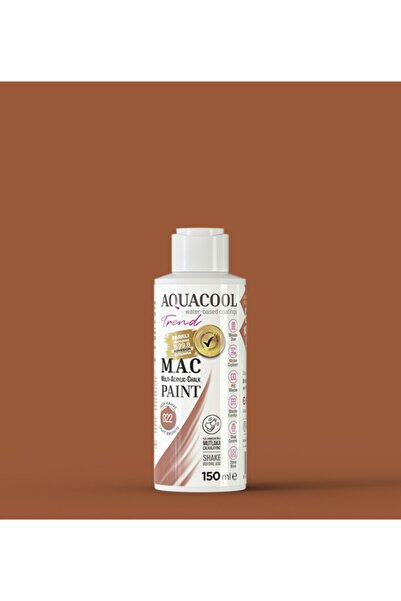 Aquacool Trend M.a.c Su Bazlı Akrilik Hobi Boyası 822 Açık Kahve 150 Ml