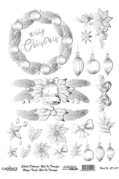 Cadence Sd009 روبون سحري فضي - لمسة 30x42 سم