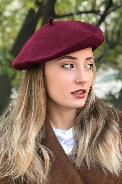 Novon Giyim & Aksesuar 100% Felt Premium French Painter Beret