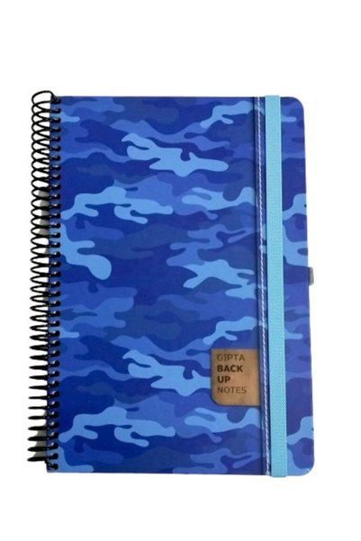 Gıpta Back Up Notes Kamuflaj Desen Spiralli Sert Kapak 120 Yaprak 17x24 Karel...