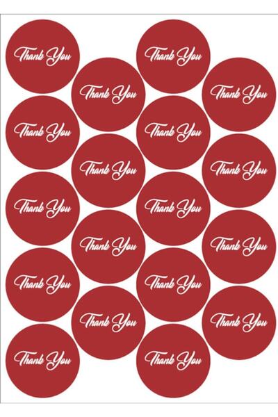 printiks 64 bucăți burgundă 4 cm x 4 cm rotund clasic mulțumesc autocolant et...