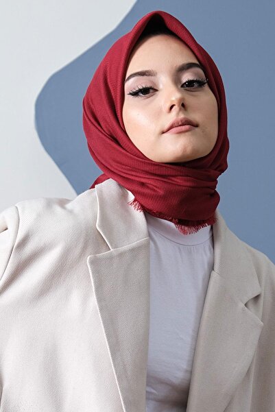 Zerruba Βαμβακερό κασκόλ Βουργουνδίας