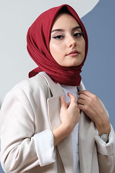 Zerruba Βαμβακερό κασκόλ Βουργουνδίας