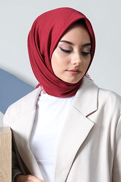 Zerruba Βαμβακερό κασκόλ Βουργουνδίας