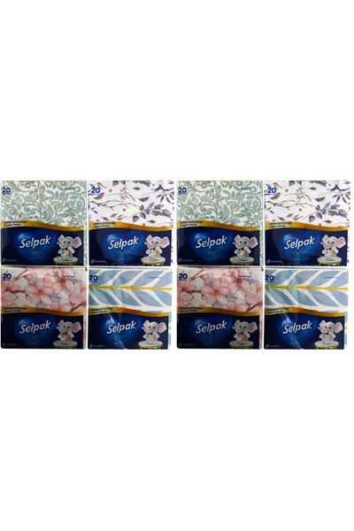 Selpak Deluxe Elegant Design Patterned Napkin 29.5 X 30 Cm 20 Pieces X 8 Pieces