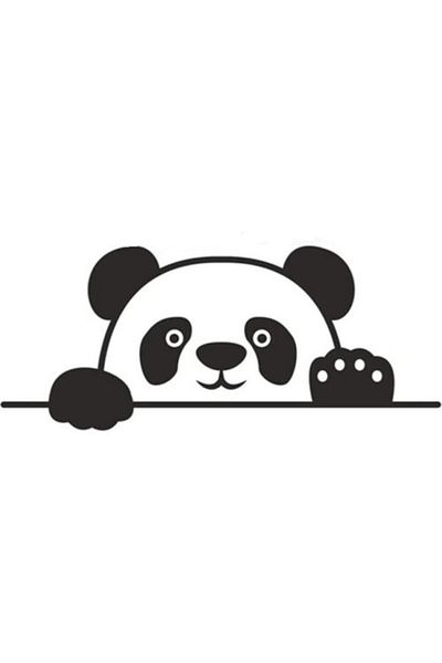NcK Sticker Master Looking from Luggage Panda Sticker ket Decal Pc Laptop Car Auto Motor 20 Cm