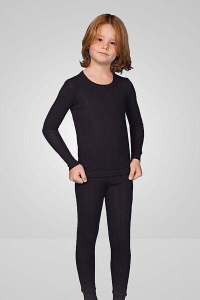 Muraty Men's Tutku Kids Black Thermal Long Sleeve Suit.