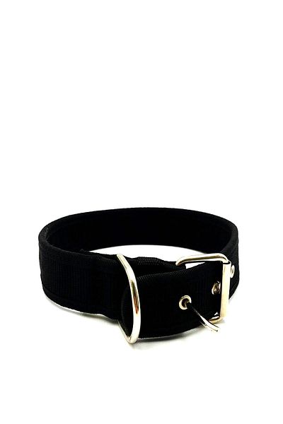Tasma Market Black Soft Textured Column Dog Collar