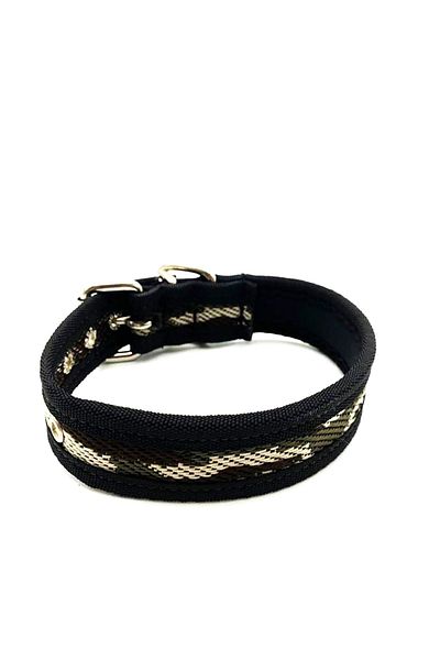 Tasma Market Black-camouflage Medium Breed And Small Breed Dog Collar Column Collar Camouflage Patterned