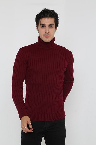 KMKkombin Plus Size Full Turtleneck Men's Sweater