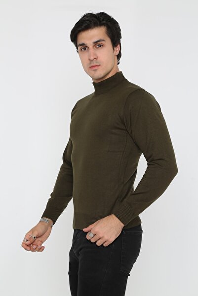 KMKkombin Ανδρικό πουλόβερ με πλήρες λαιμό Plus Size