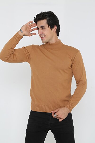 KMKkombin Ανδρικό πουλόβερ με πλήρες λαιμό Plus Size