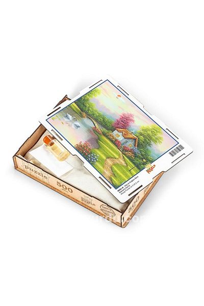 King Of Puzzle Village And Swan Creek Wooden Puzzle 500 Pieces