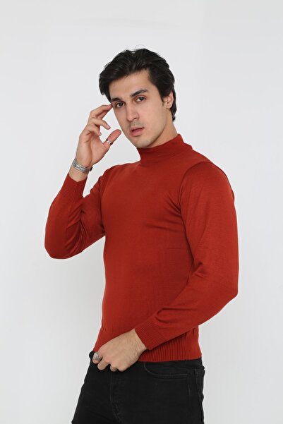 KMKkombin Ανδρικό πουλόβερ με πλήρες λαιμό Plus Size