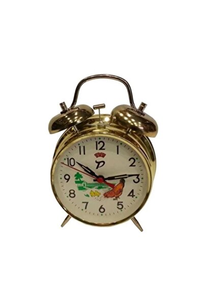 Genel Markalar Büyük Boy Tavuklu Masa Çalar Saati Nostaljik Kurmalı Saat Sarı...