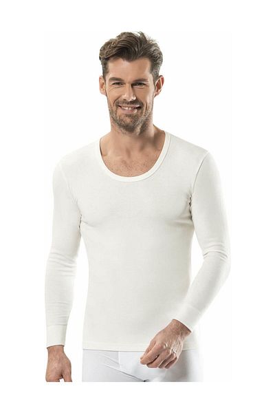 Jiber Ανδρικό 2 τεμαχίων Ecru Thermal Underwear Single Top