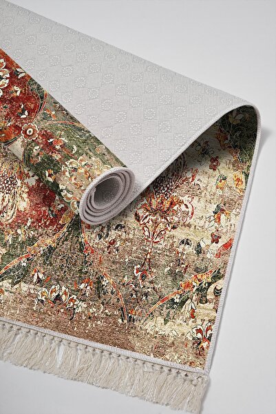 Alanur Home Eco Trend Djt Washable Non-Slip Base 3-Piece Bedroom Set F5030 Vintage Colorful