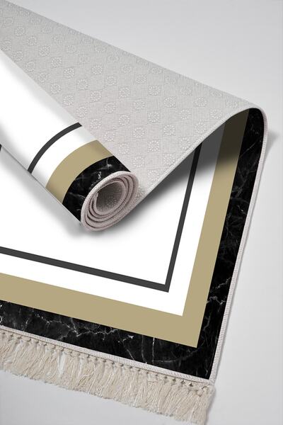 Alanur Home Eco Trend Djt Washable Non-Slip Base 3-Piece Bedroom Set with 673m Border Cream