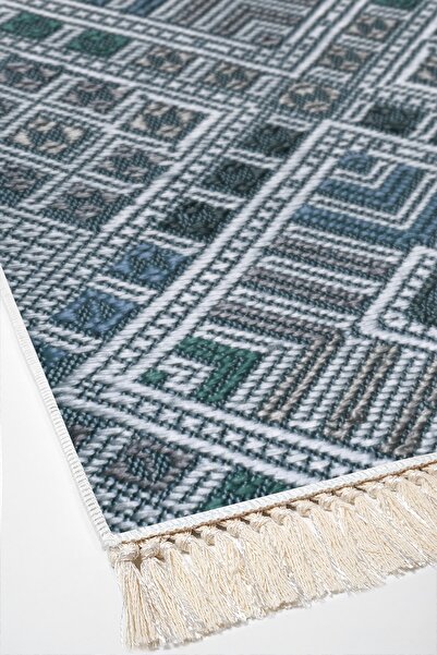 Alanur Home Eko Trend Djt Мийний нековзний підлогу 3-х спальний гарнітур 2029 Сучасний синій