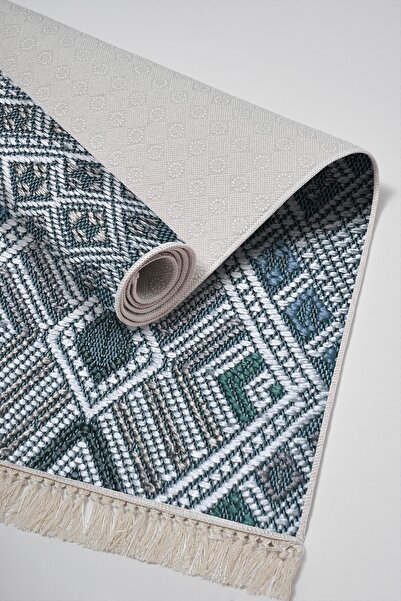 Alanur Home Eko Trend Djt Мийний нековзний підлогу 3-х спальний гарнітур 2029 Сучасний синій