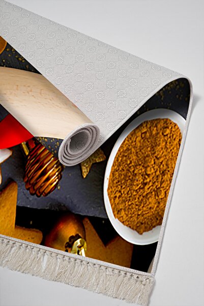 Alanur Home Eko Trend Djt 2 Li Πλενόμενη Αντιολισθητική Βάση Σετ Χαλιά Κουζίνας F5064 Κουζίνα Πολύχρωμο