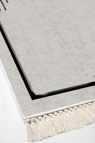 Alanur Home Eko Trend Djt Yıkanabilir Kaymaz Taban 3 Lü Yatak Odası Takımı 1919 Modern Gri Siyah