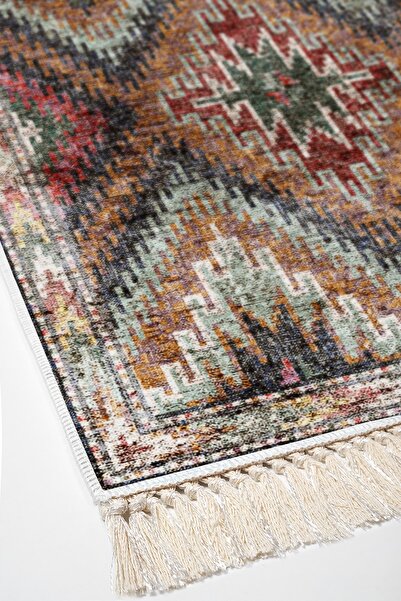 Alanur Home Eko Trend Djt Yıkanabilir Kaymaz Taban 3 Lü Yatak Odası Takımı F5003 Iskandinav Renkli