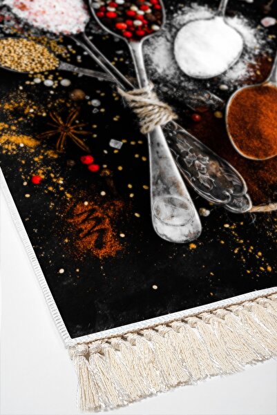 Alanur Home Eko Trend Djt 2 Li Πλενόμενη Αντιολισθητική Βάση Σετ Χαλιών Κουζίνας Mu159 Κουζίνα Μαύρο