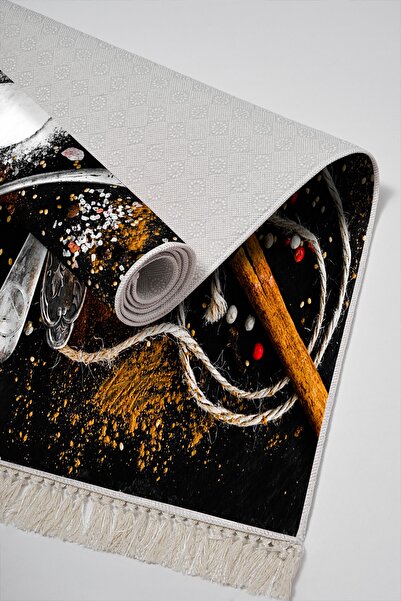 Alanur Home Eko Trend Djt 2 Li Πλενόμενη Αντιολισθητική Βάση Σετ Χαλιών Κουζίνας Mu159 Κουζίνα Μαύρο